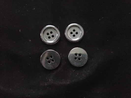 black plastic buttons