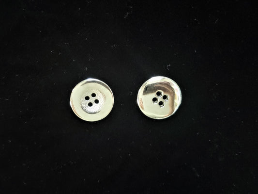 Large Silver Metal Four Hole Button