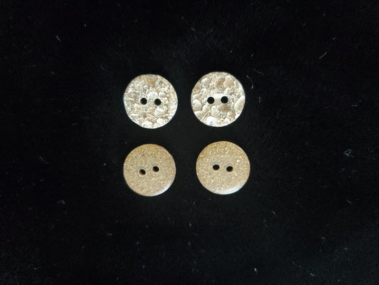 brown speckled buttons