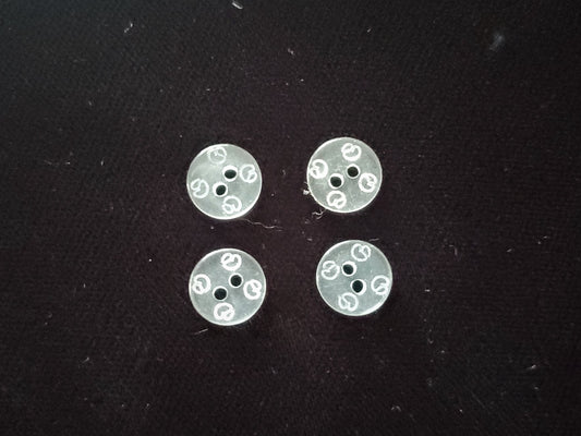 clear plastic buttons