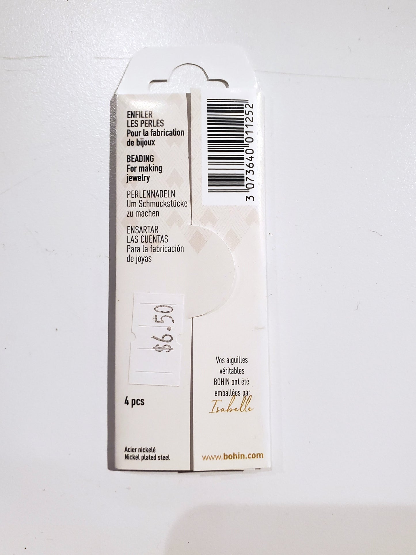 Bohin Beading Needles Sizes 10/12