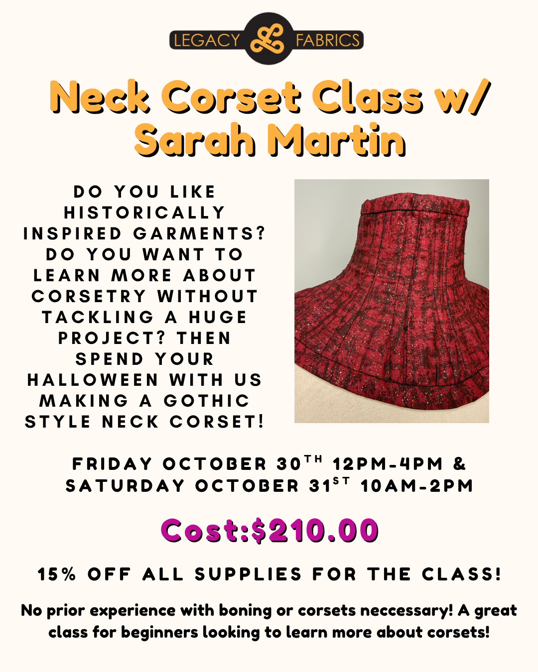 Neck Corset - Class with Sarah Martin