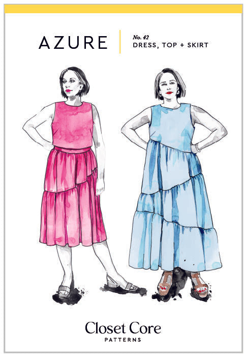 Azure Dress, Skirt + Top Sizes 0-20 - Closet Core Patterns