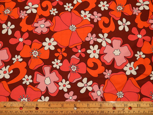 Italian Retro Floral Swimwear Knit