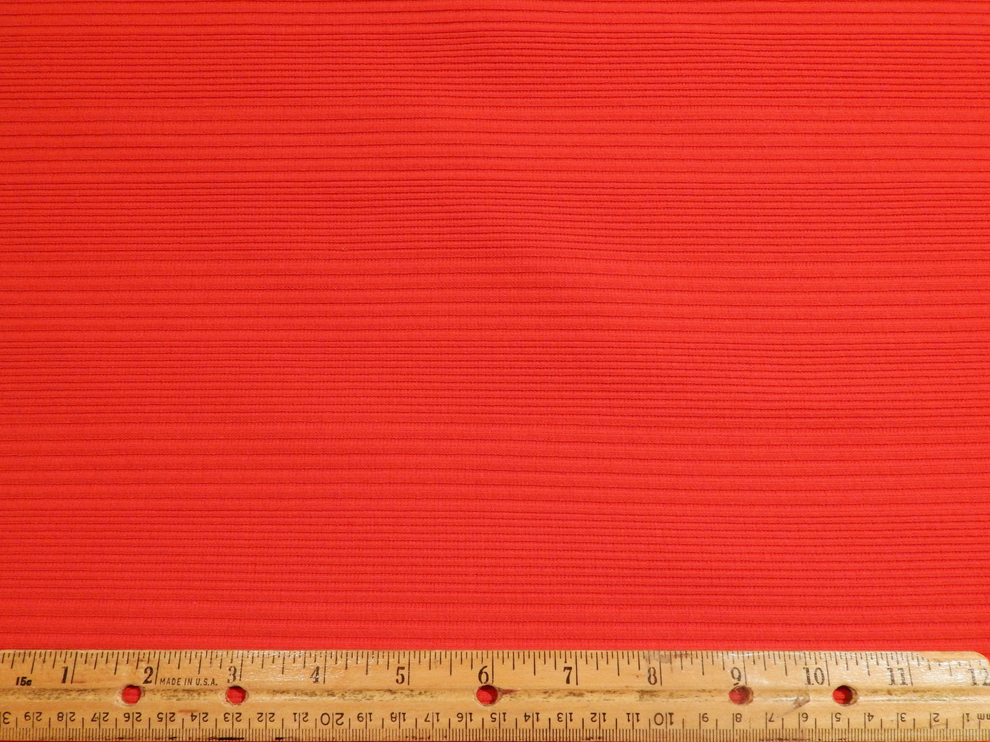 Bright Red Variegated Rib Knit