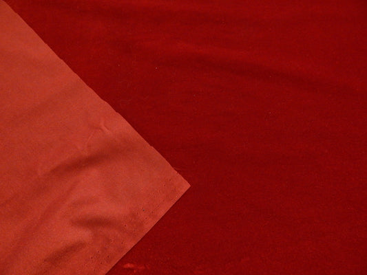 Dark Red Cotton Velveteen