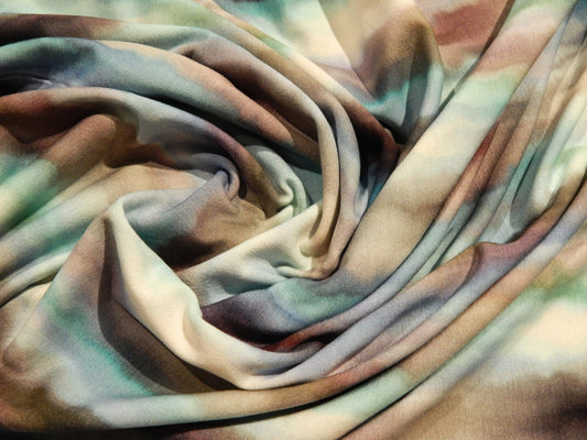 Blue Bamboo Abstract Tie Dye Knit - Telio