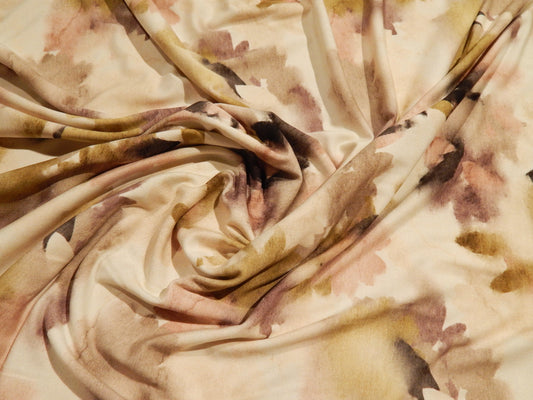 Rosey Pink and Chartreuse Bamboo Knit - Telio