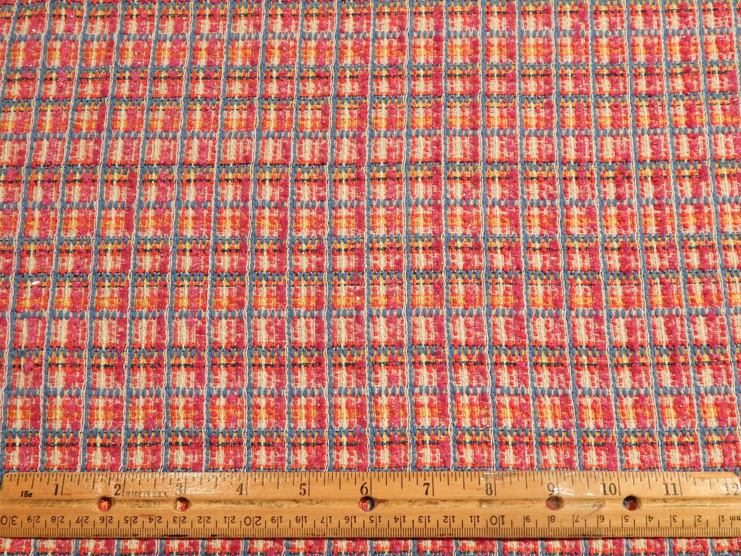 Pink Pop Plaid Tweed