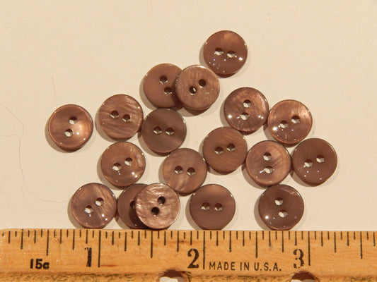 Dusty Brown Small Mother of Pearl Shirt Buttons