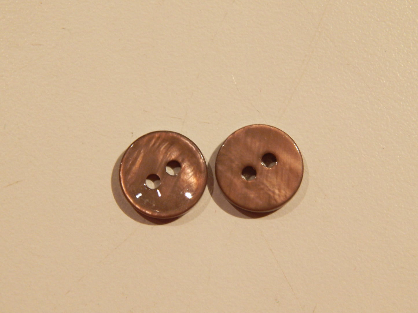 Dusty Brown Small Mother of Pearl Shirt Buttons