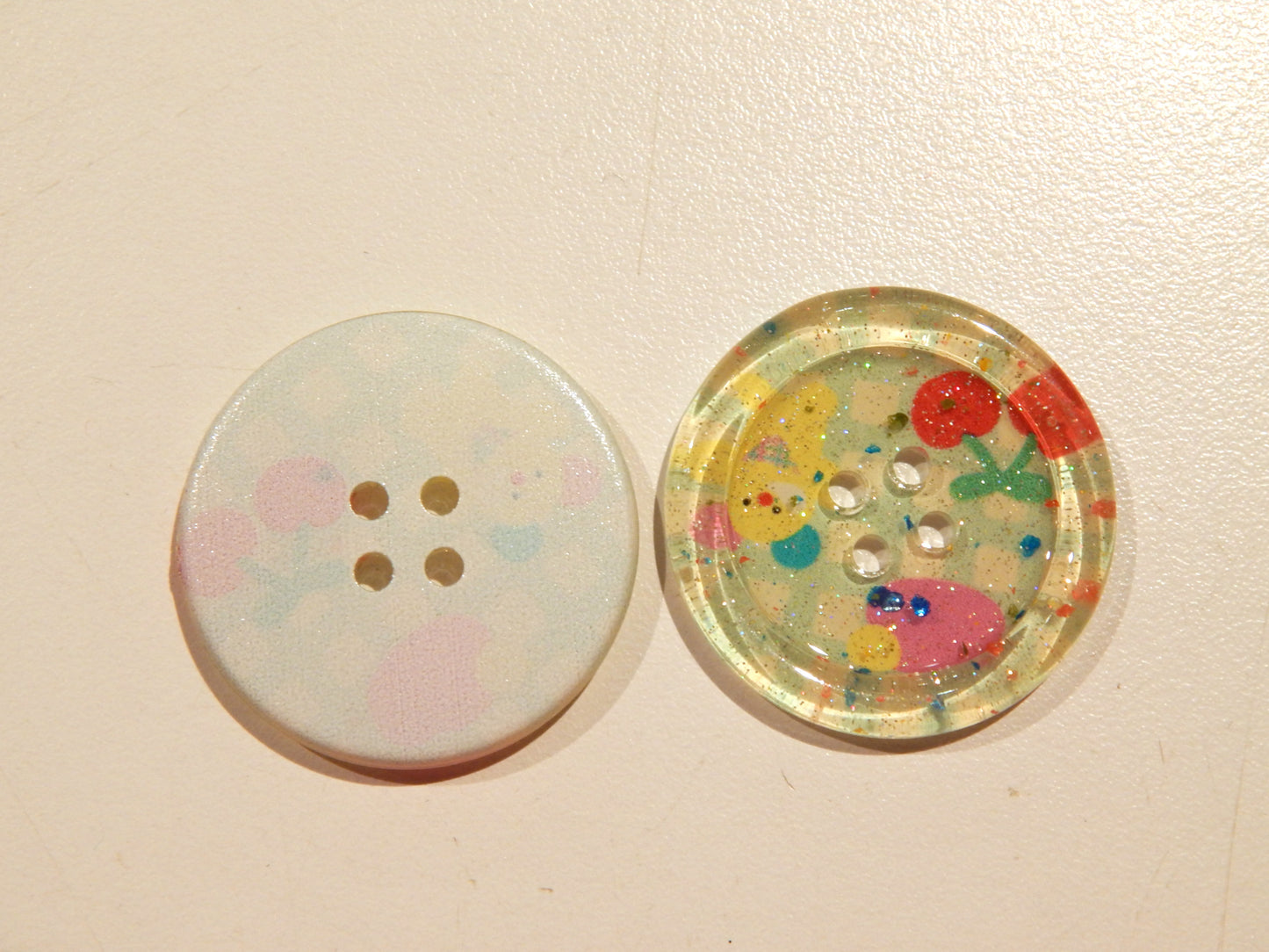 Large Green Gingham Children's Buttons