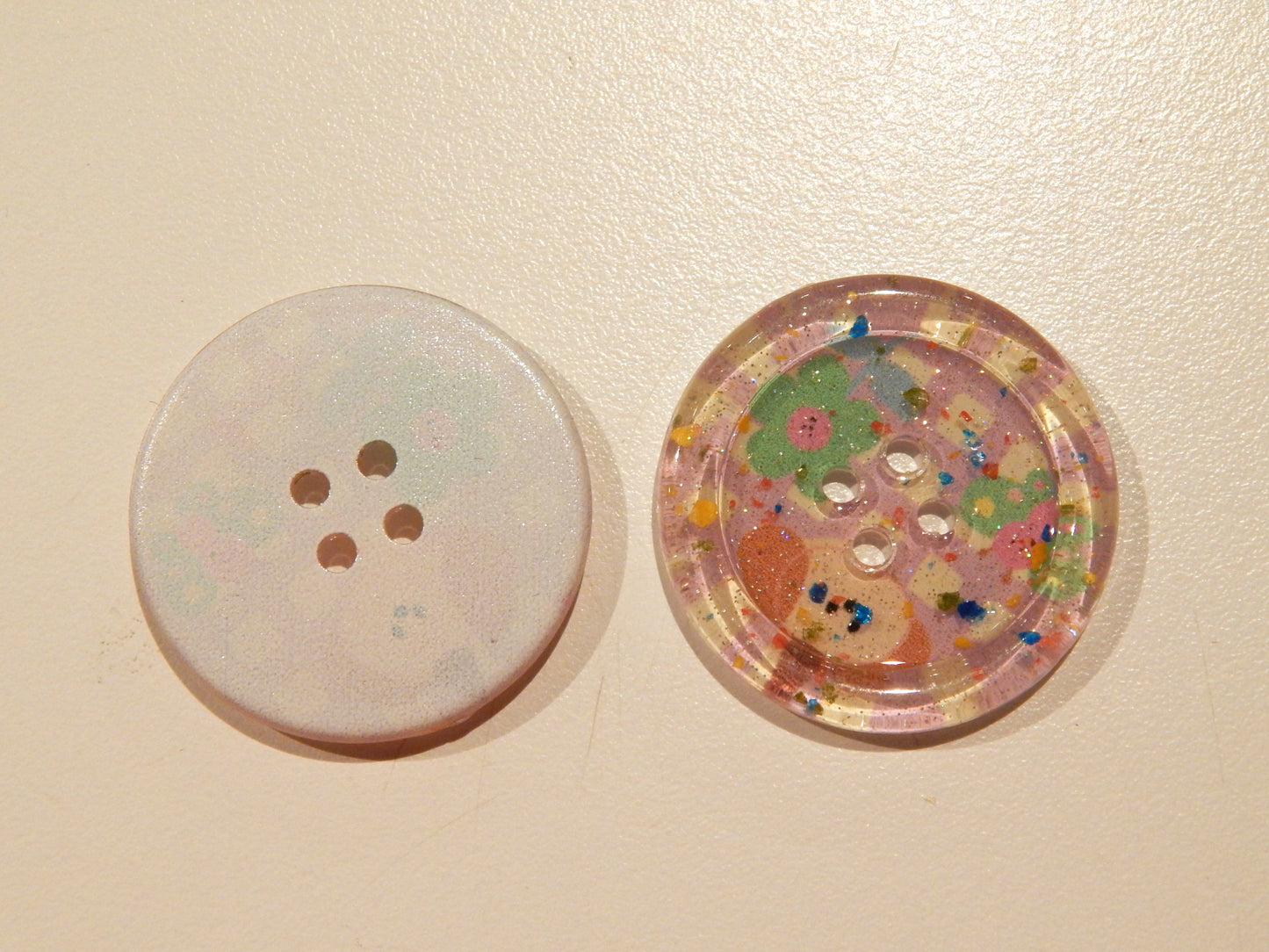 Large Lavender Gingham Children's Buttons