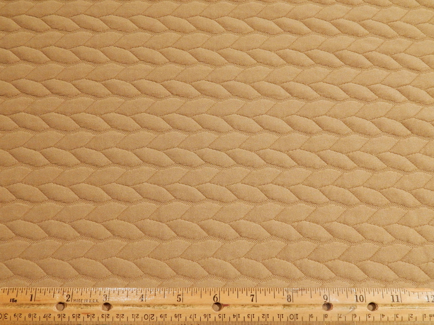 Taupe Quilted Cable Double Knit - Telio