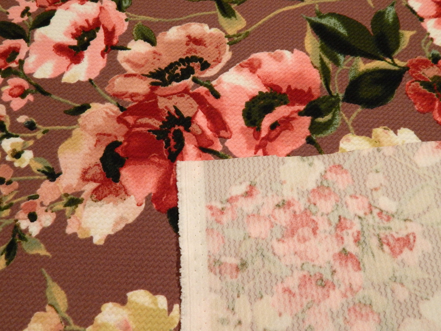 Mauve Floral Bullet Knit