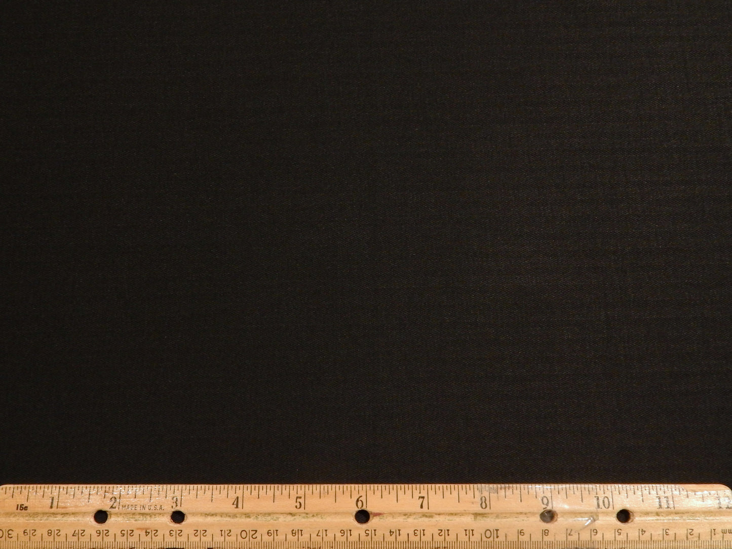 Black Venetian Herringbone Twill