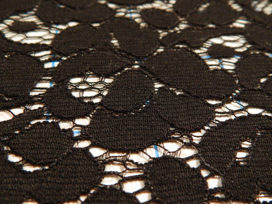 Black Cotton Nylon Lace