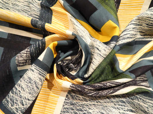 Abstract Highway Linen/Cotton Sheeting - Kokka Keshiki