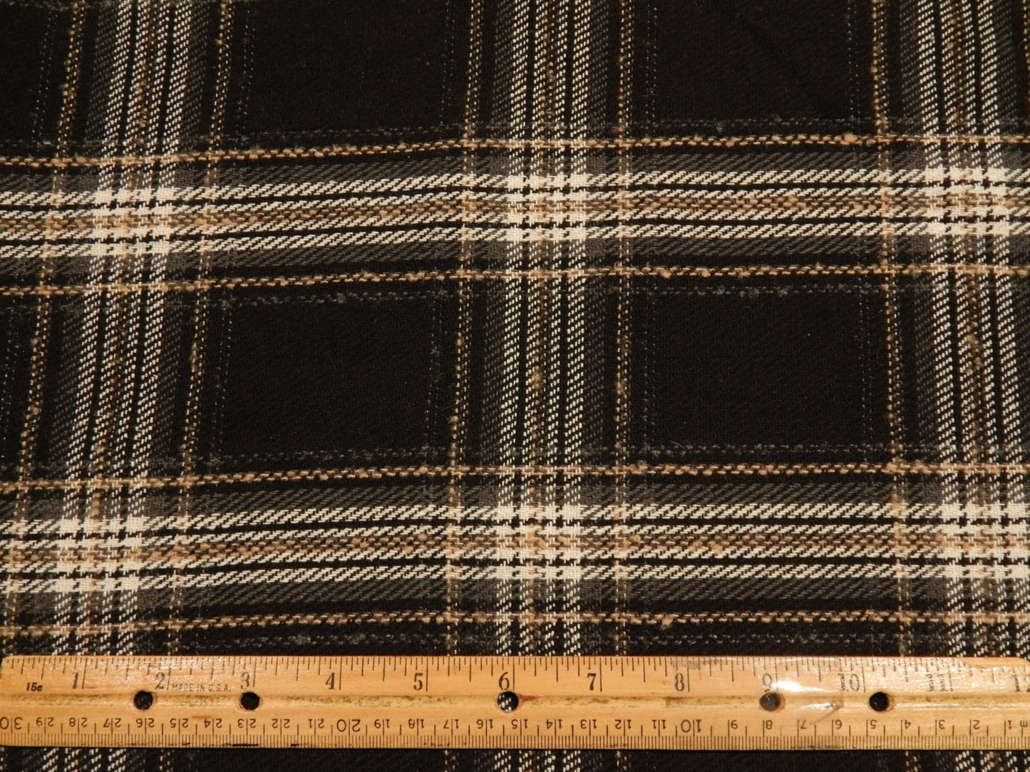 Black, Cream, and Brown Fleeced Flannel - Telio