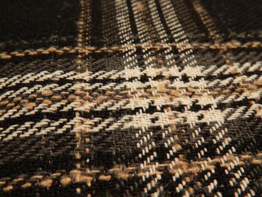 Black, Cream, and Brown Fleeced Flannel - Telio