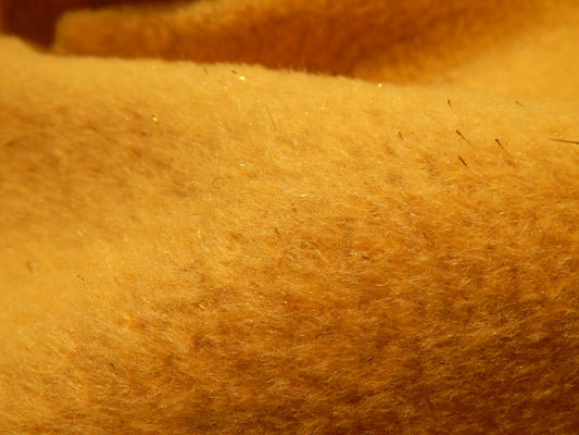 Golden Metallic Brushed Boucle Wool Blend