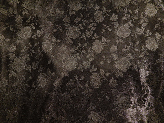 Black Rose Satin Jacquard