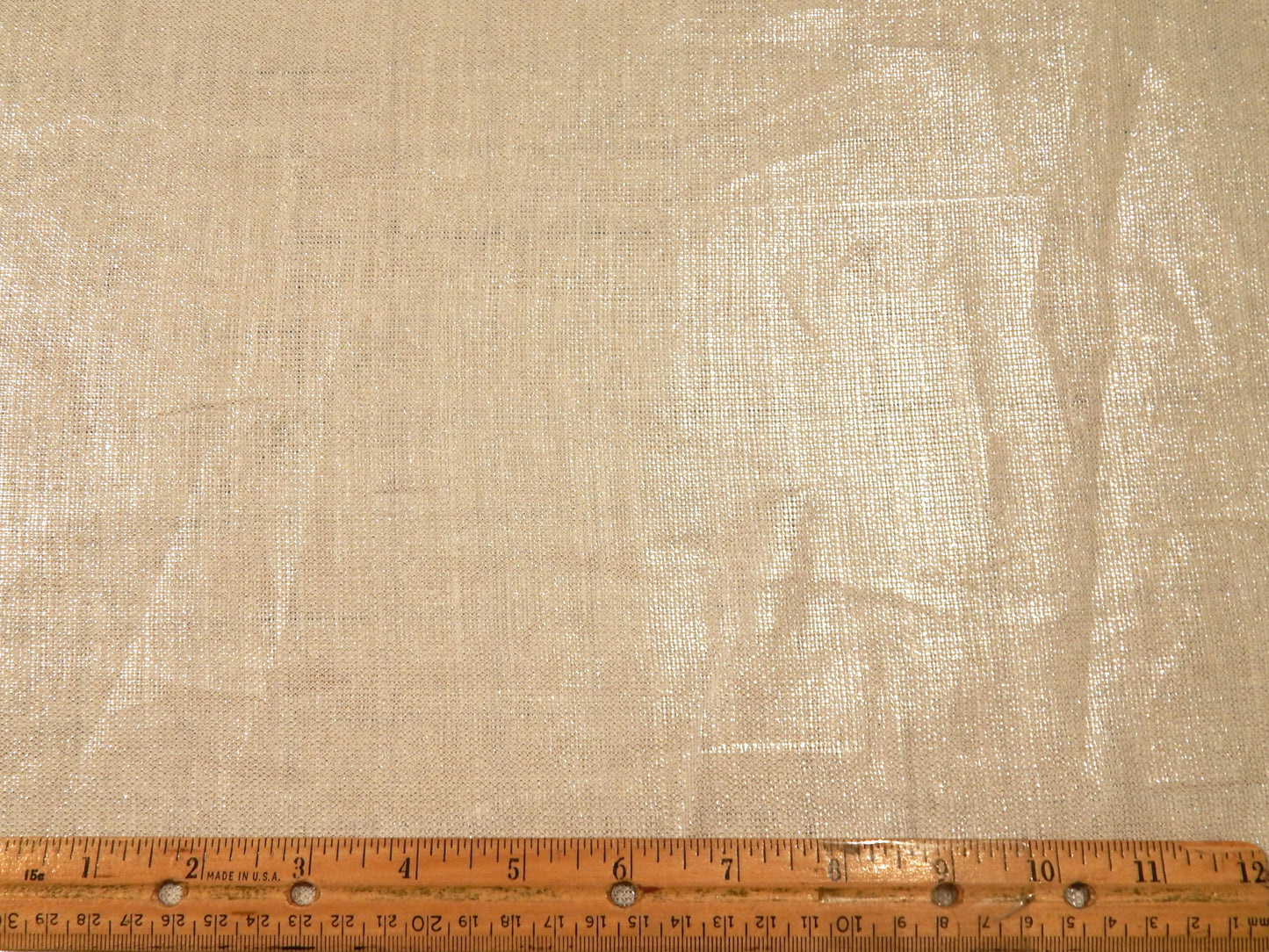 White and Metallic Silver Linen