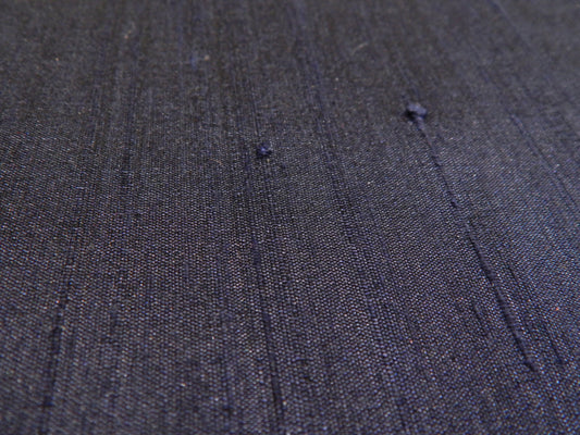 Navy Silk Dupioni