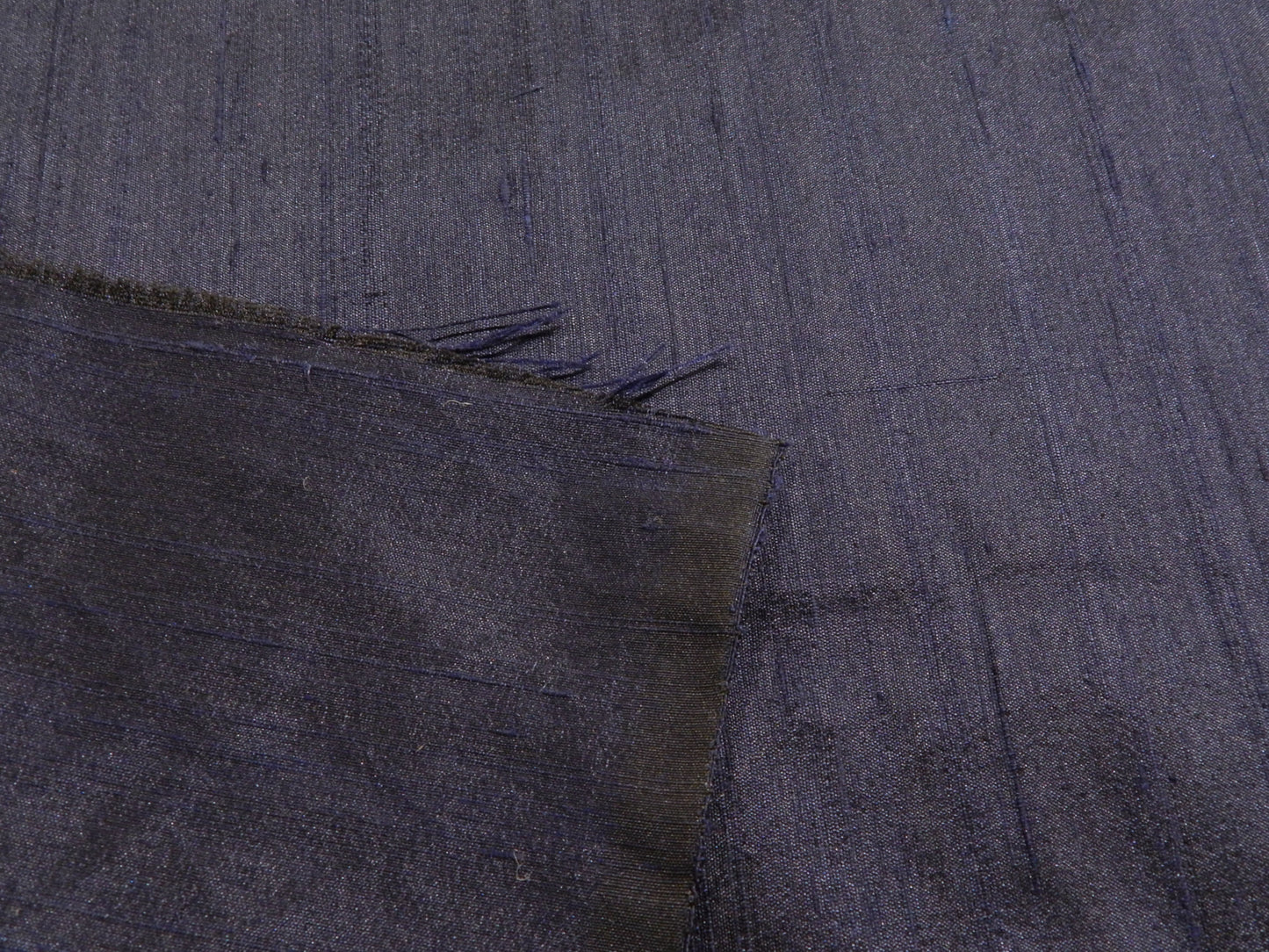 Navy Silk Dupioni