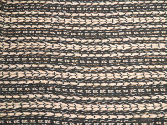 Blue and Gold Boho Stripe Rayon Chiffon