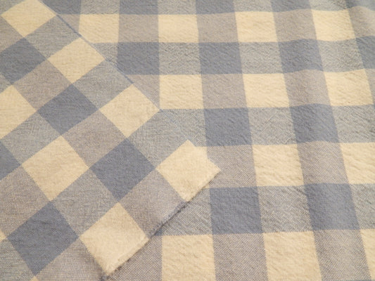 100% Organic Cotton Light Blue and Natural 1" Gingham - Telio