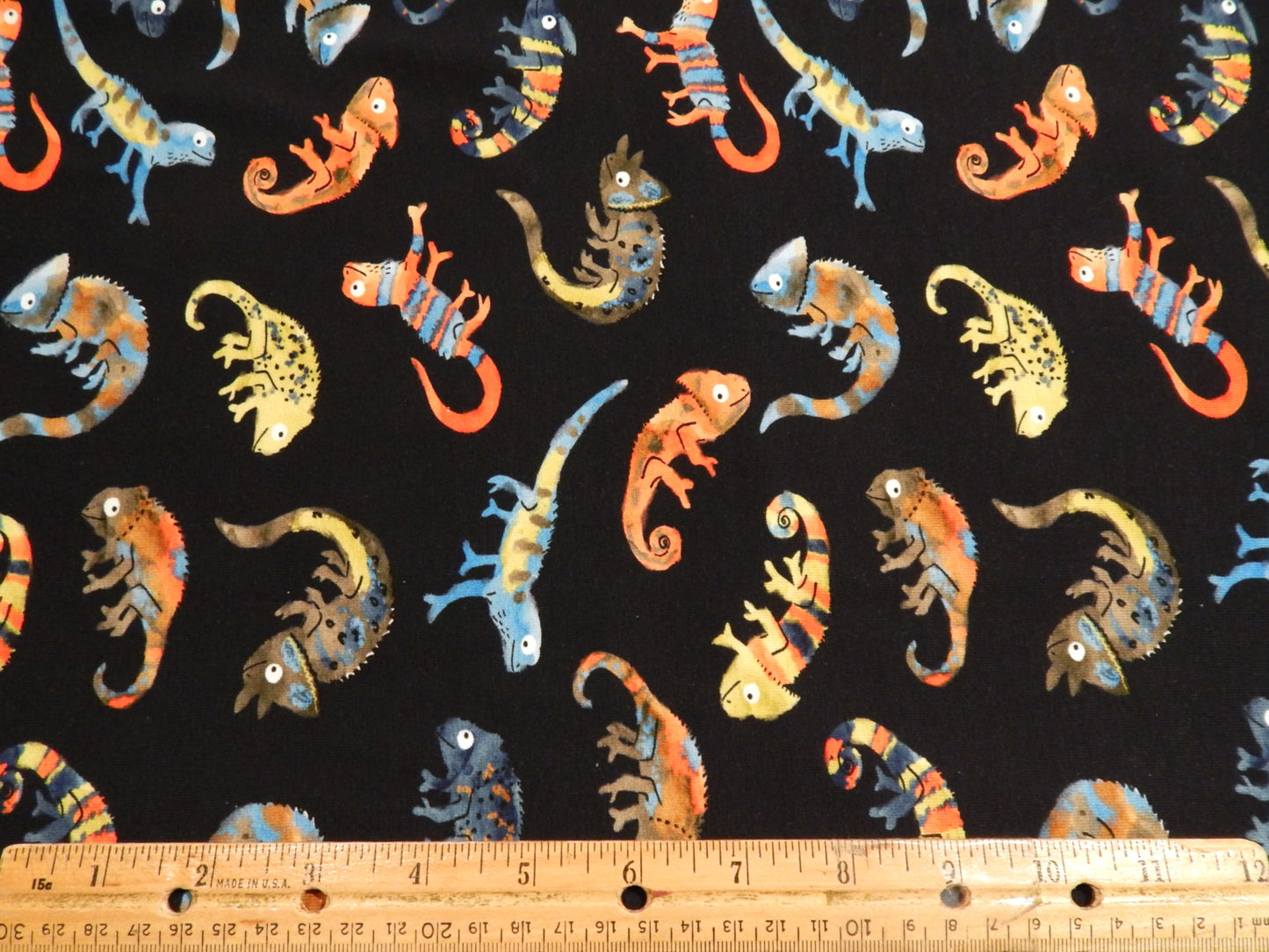 Boy's Chameleons in Navy Cotton Jersey - REMNANT SALE