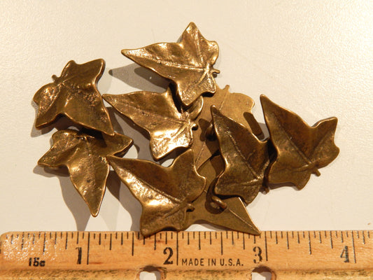 Antique Brass Elvish Leaf Buttons