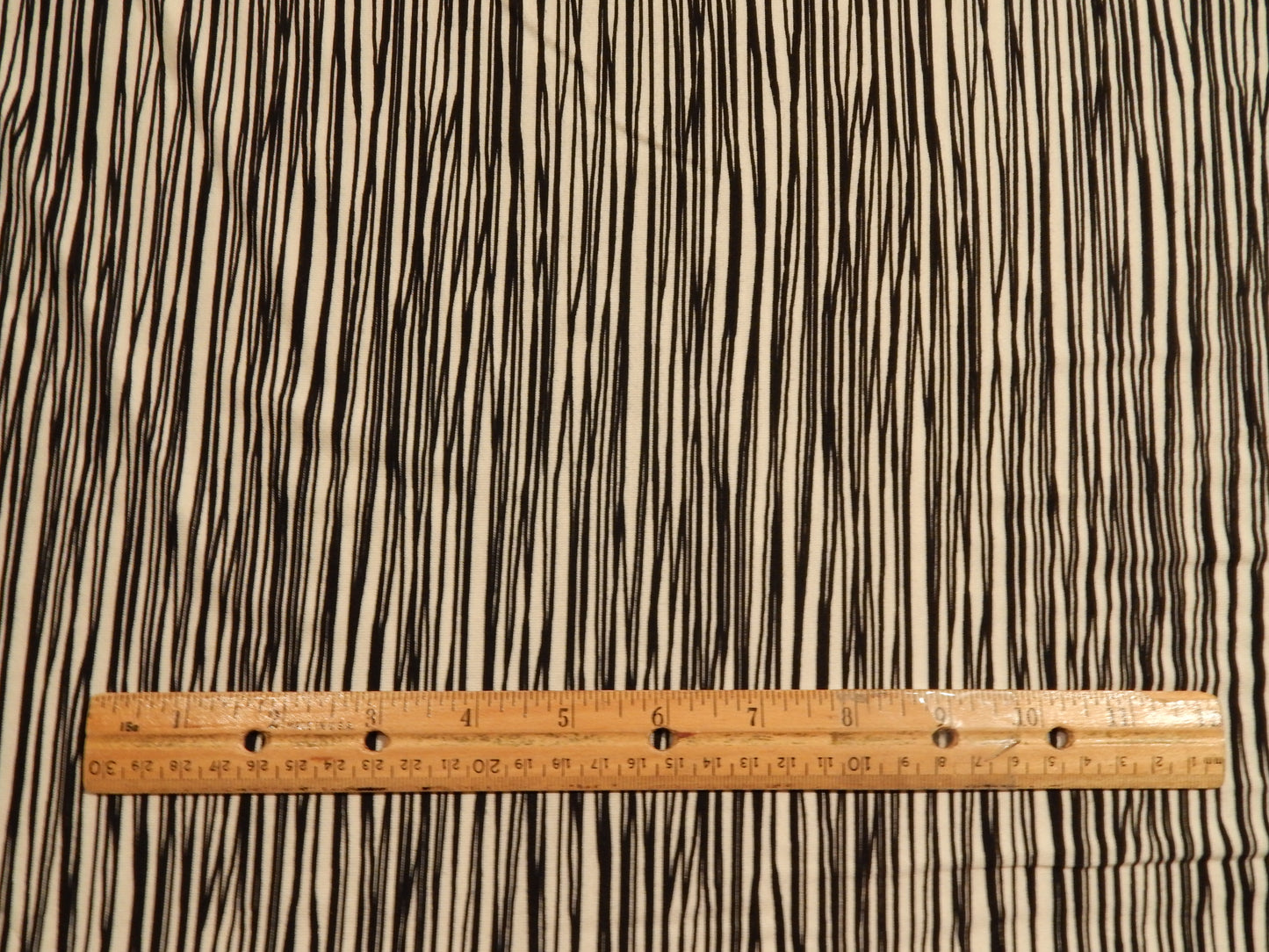 Black and White Squiggle Stripe Jersey Knit - Telio
