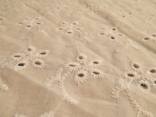 White Small Floral Eyelet