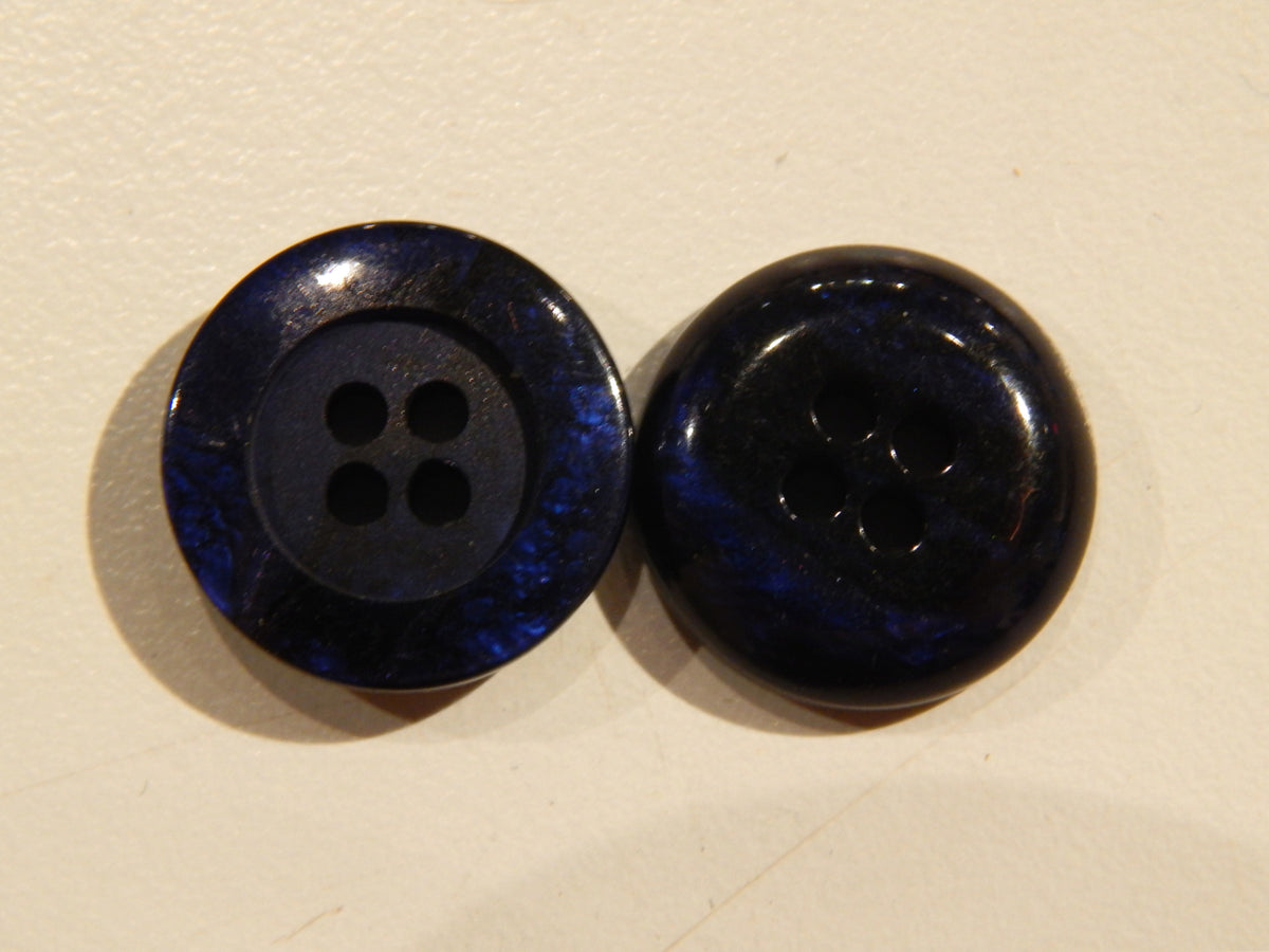 Marbled Dark Blue Buttons - Multiple Sizes