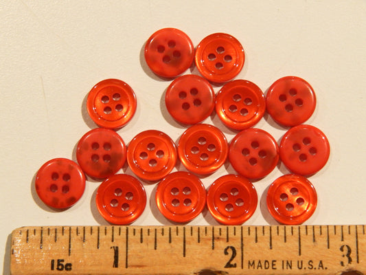 Red Pearly Shirting Buttons