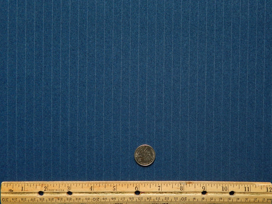 Cobalt Blue Pinstripe Suiting Fabric