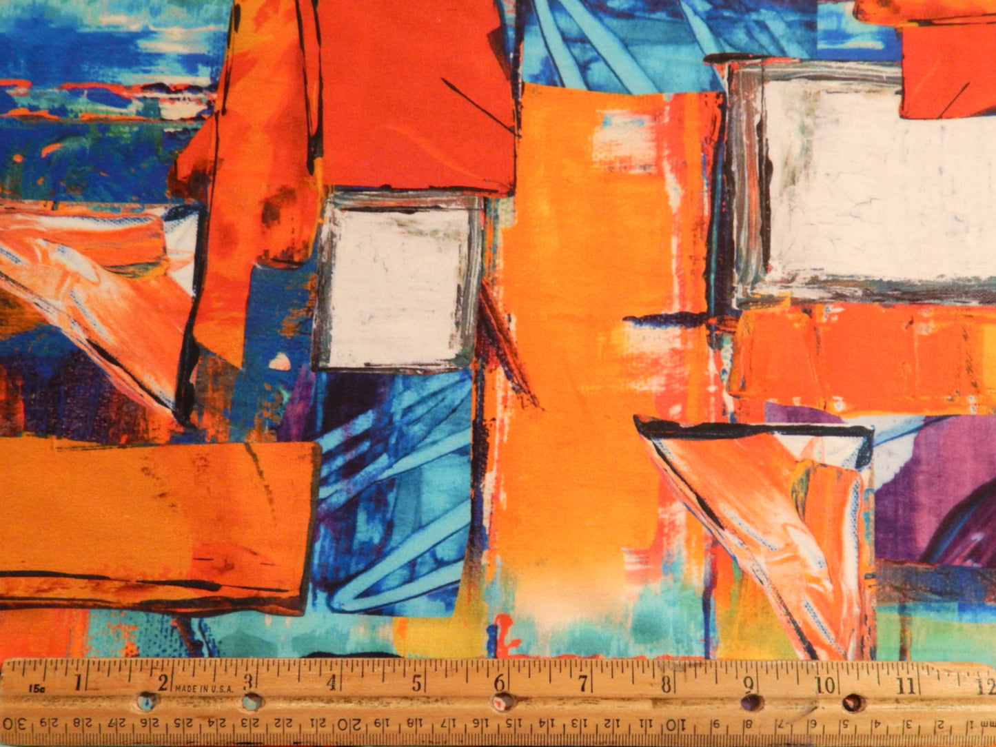 Bright Abstract Geo Cotton Sateen - Telio
