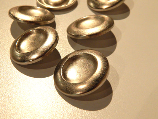 Large Matte Silver Dimpled Coat Button