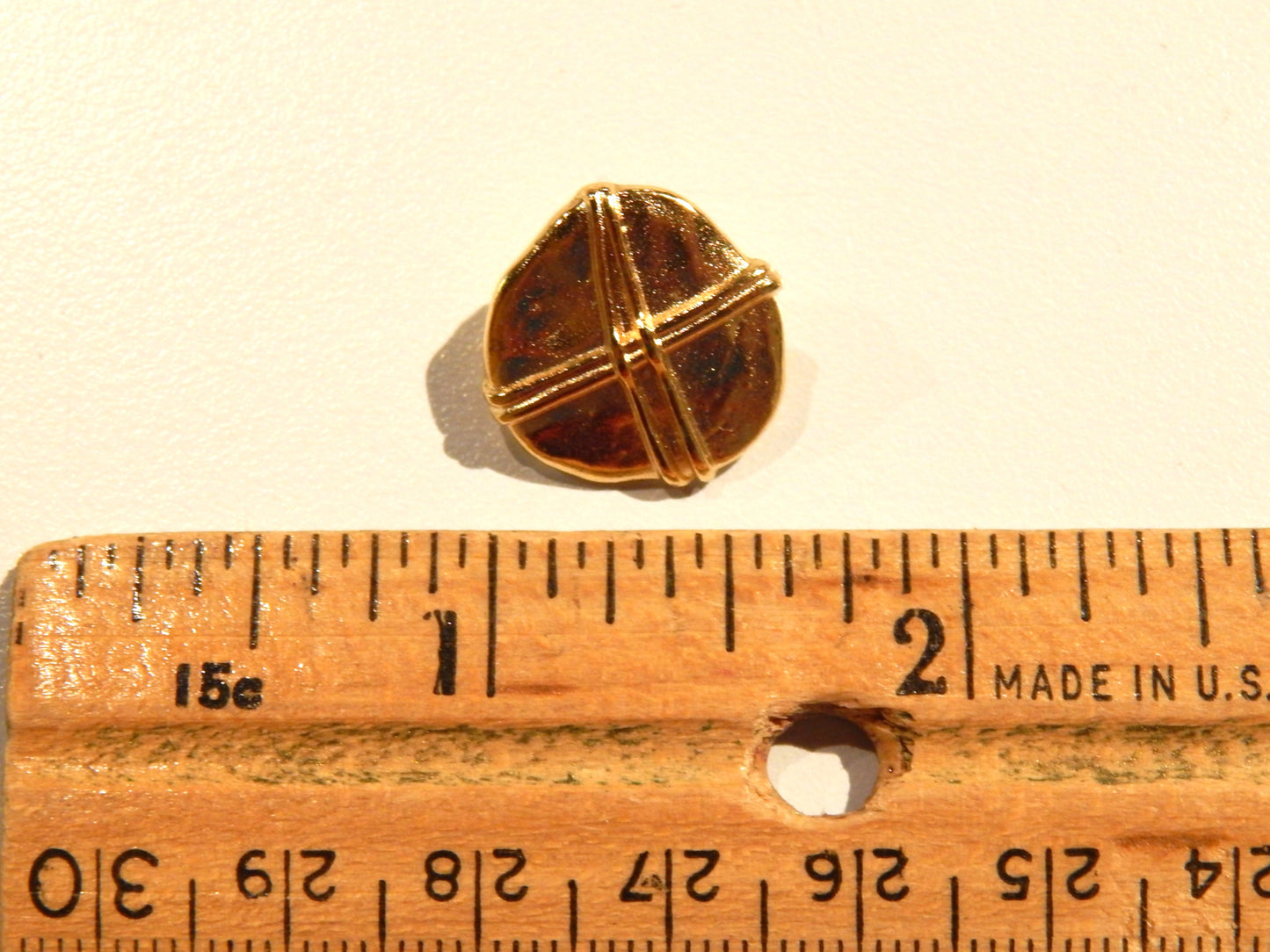 Gold Etruscan X Shank Buttons - Multiple Sizes
