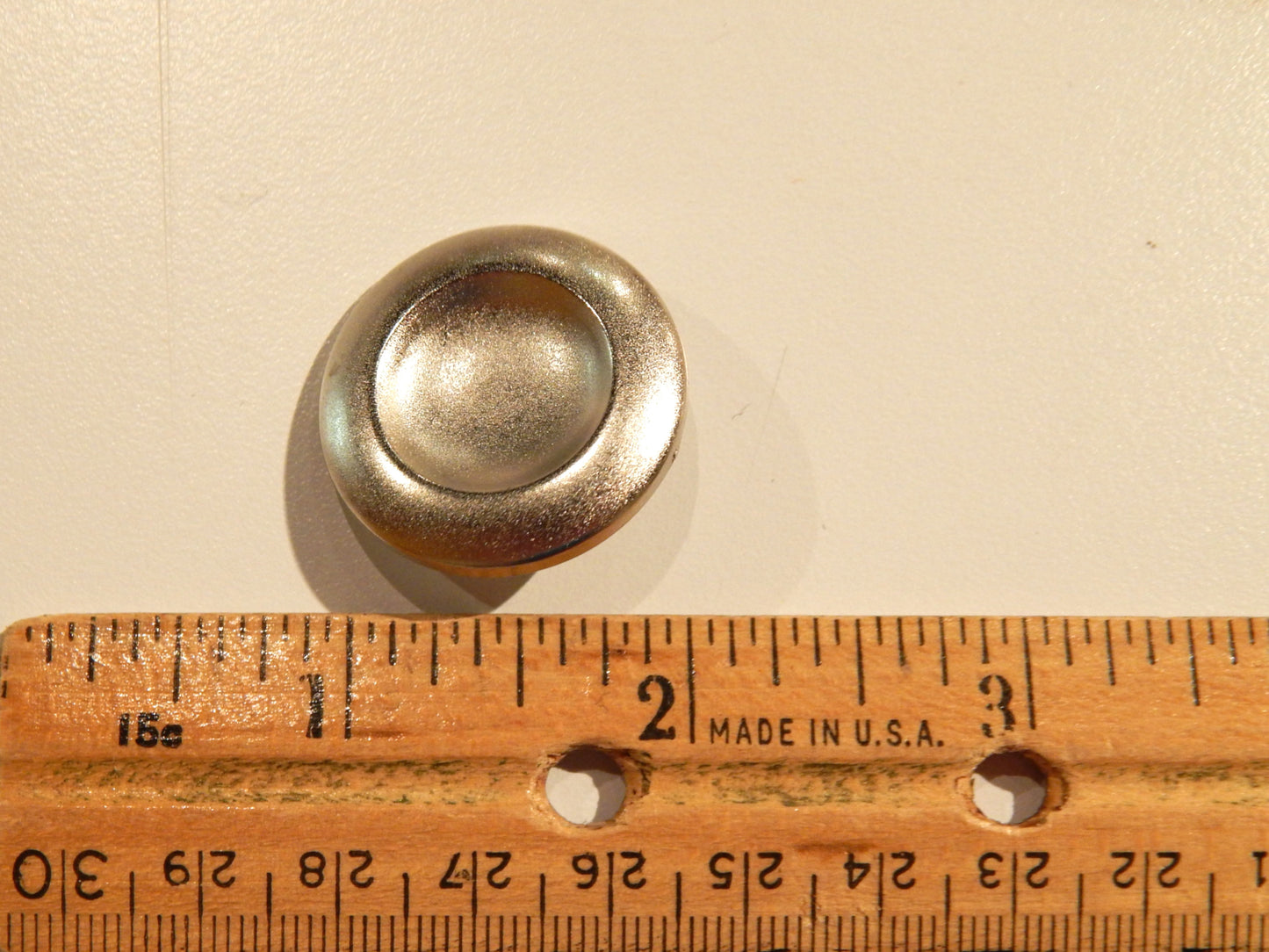Large Matte Silver Dimpled Coat Button
