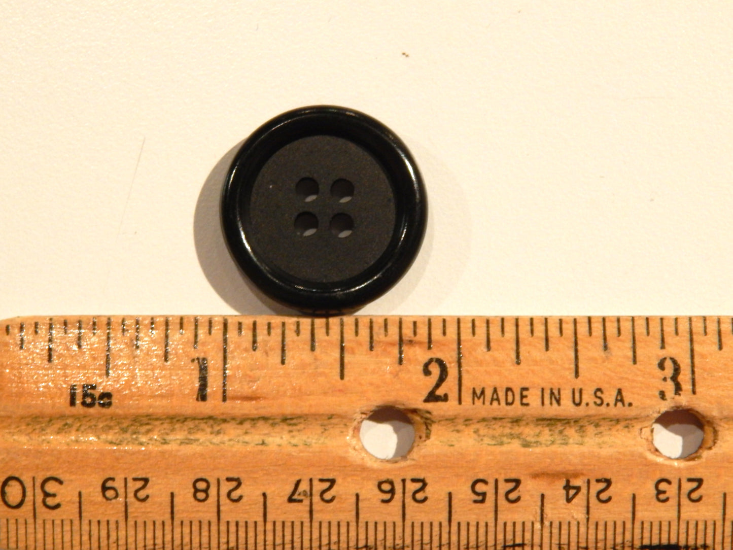 Black Rimmed Matte 4-Hole Buttons - 7/8"