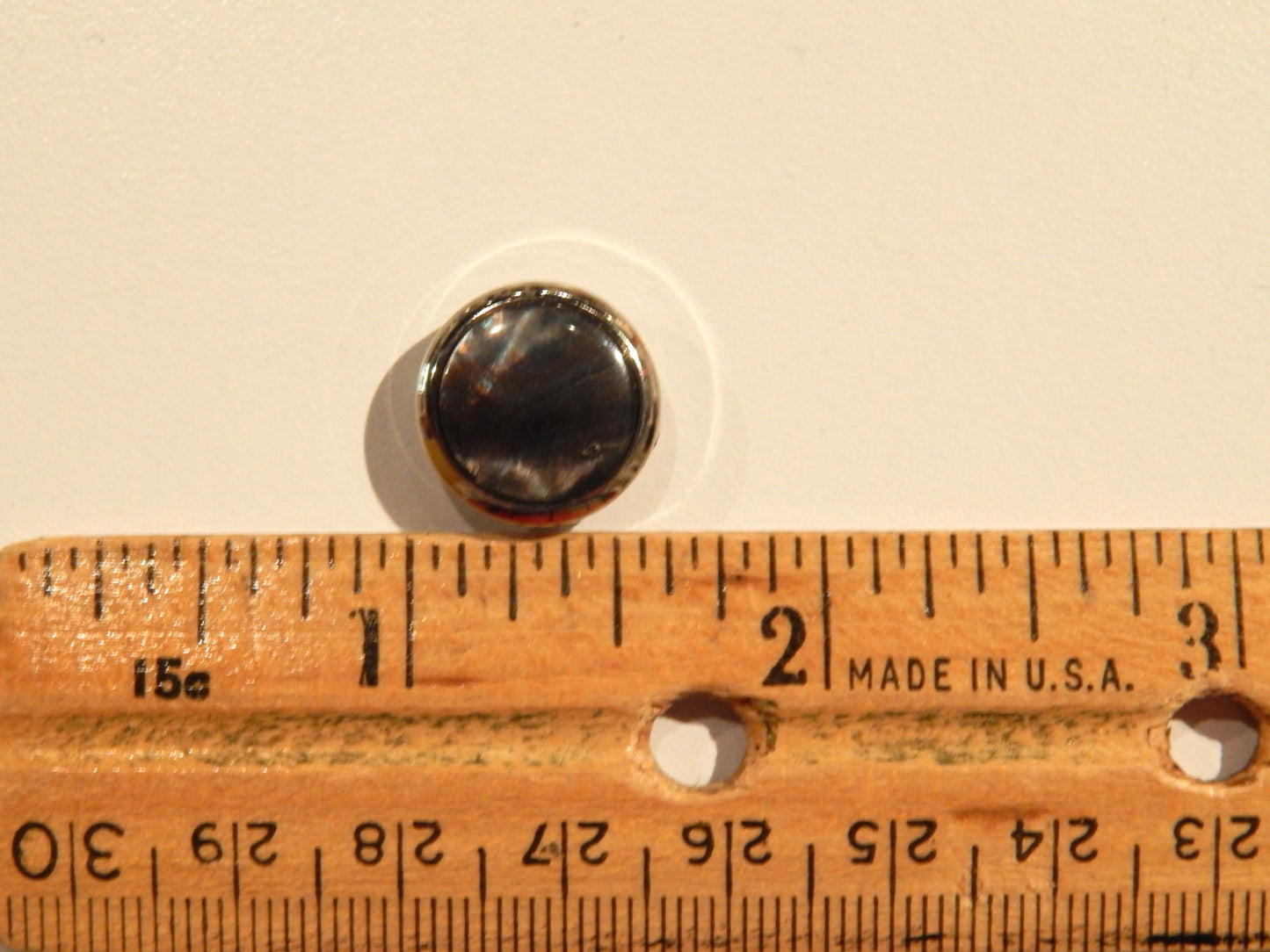 Tahitian Pearl and Nickel Shank Buttons