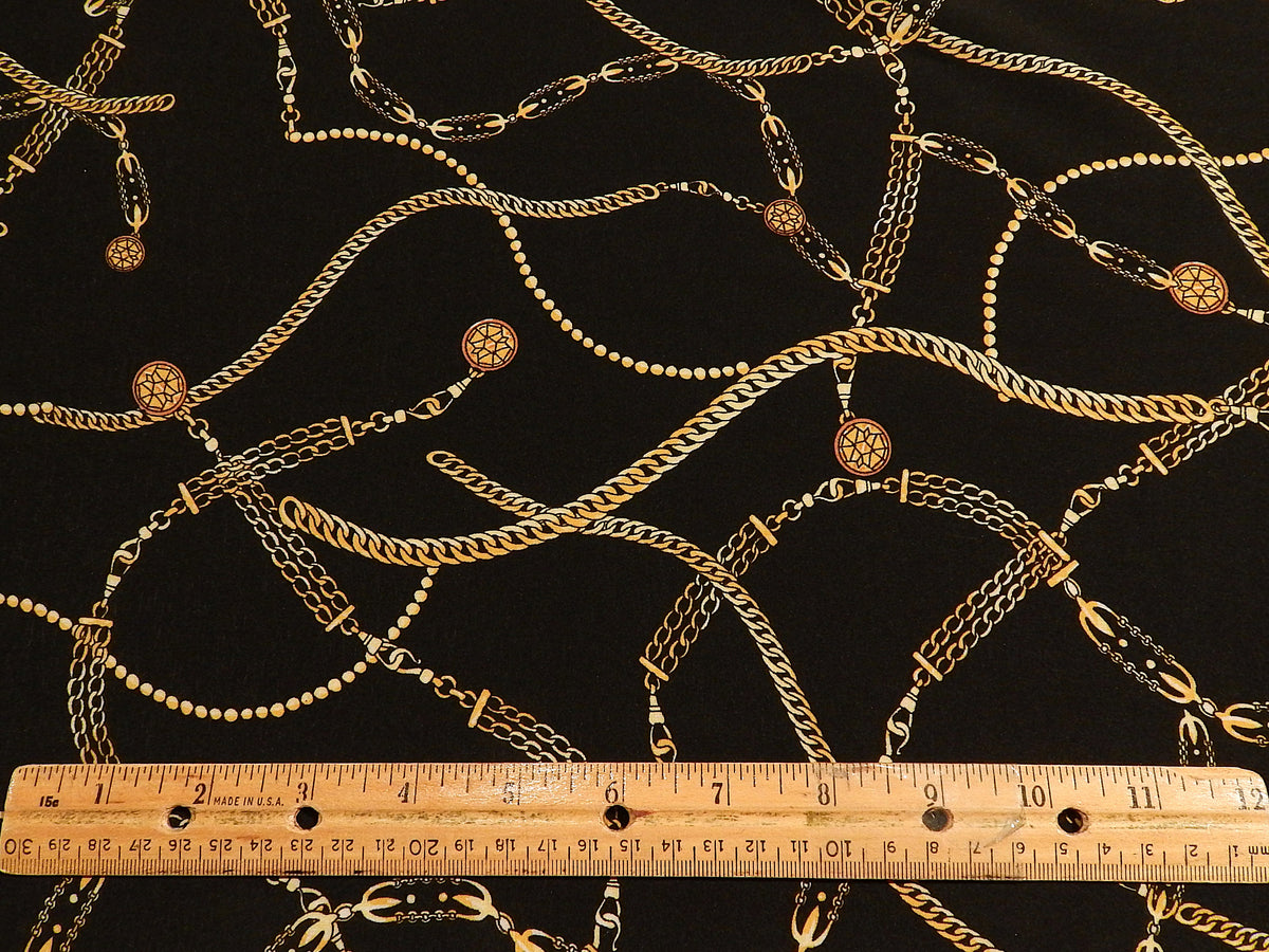 Designer Chains Stretch Satin