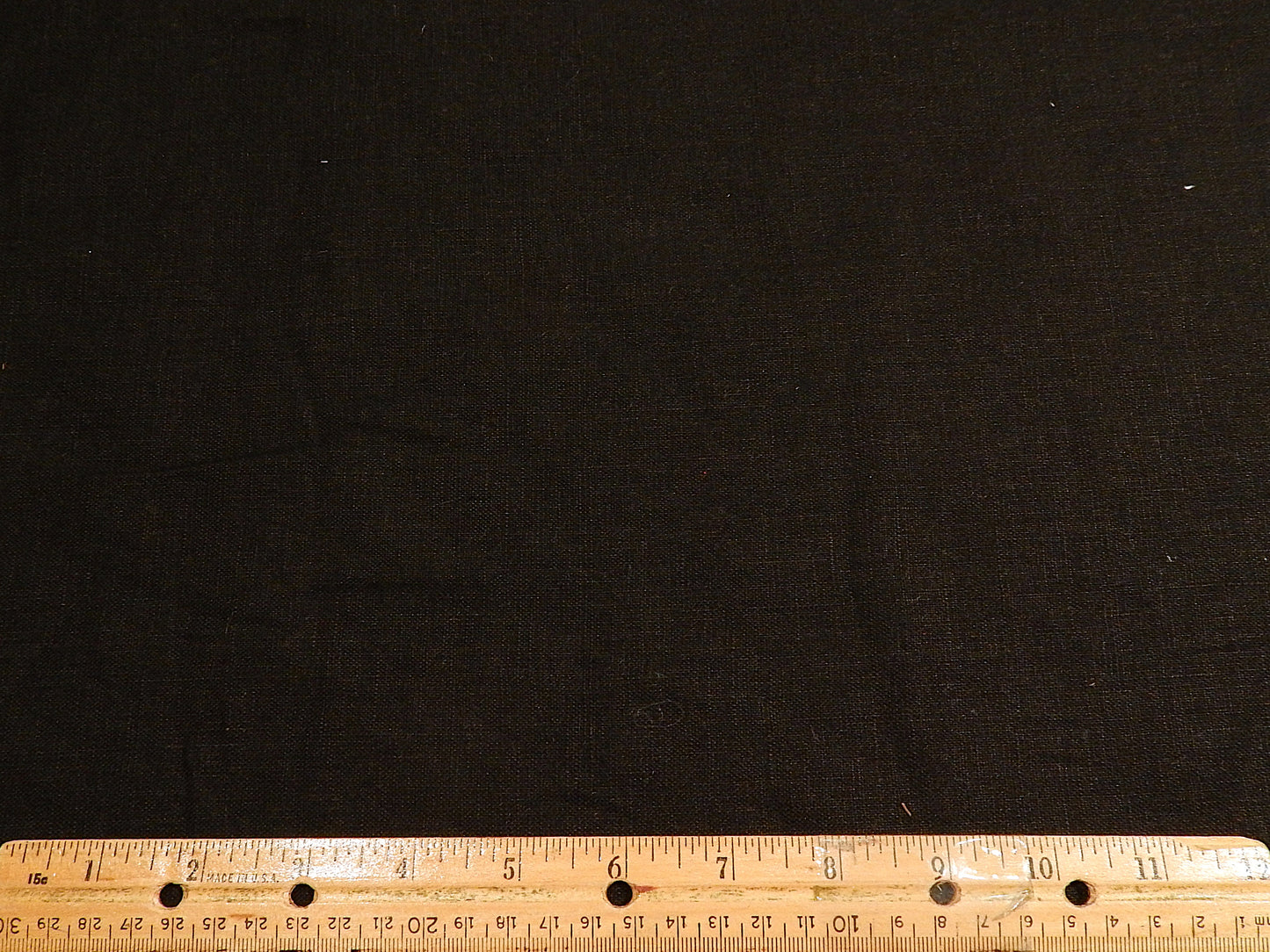 Midweight Black Linen Pre-Interfaced