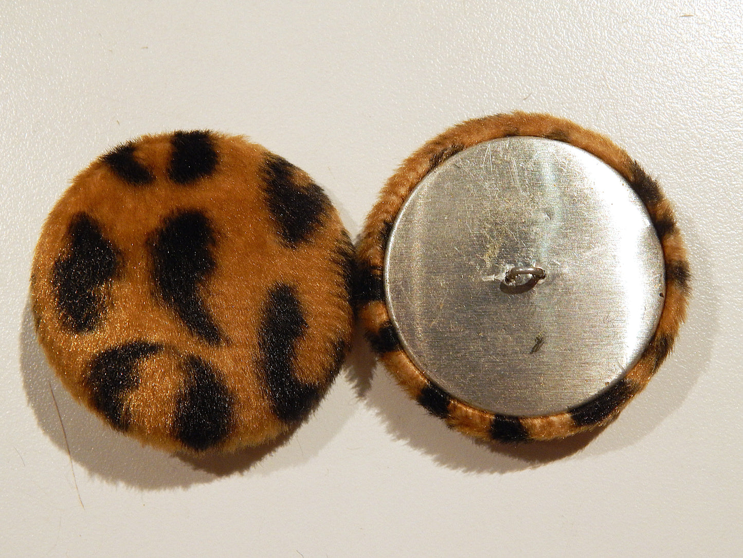 Cheetah Fur Covered Buttons