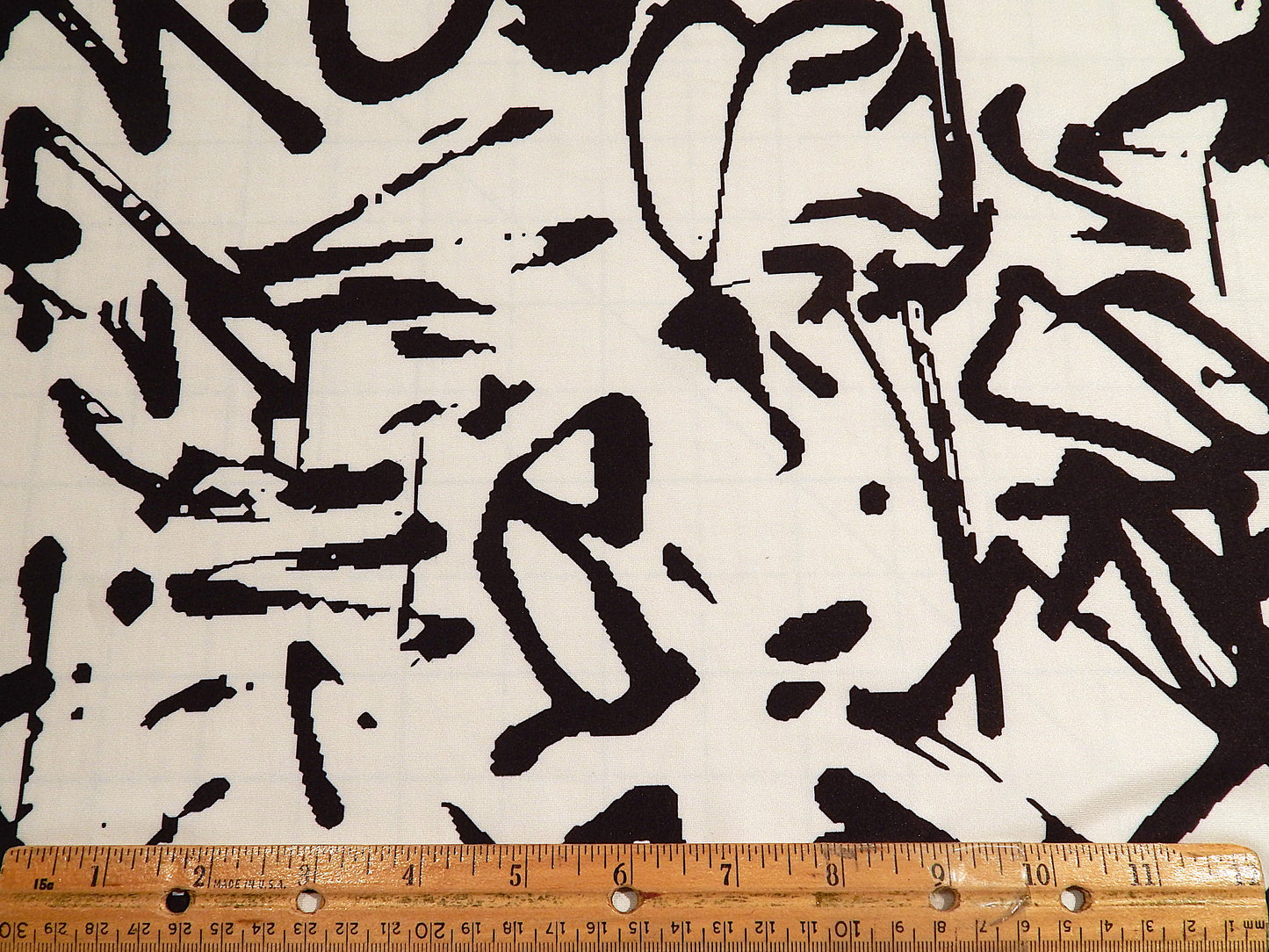 Black and White Graffiti Jersey Knit - Telio