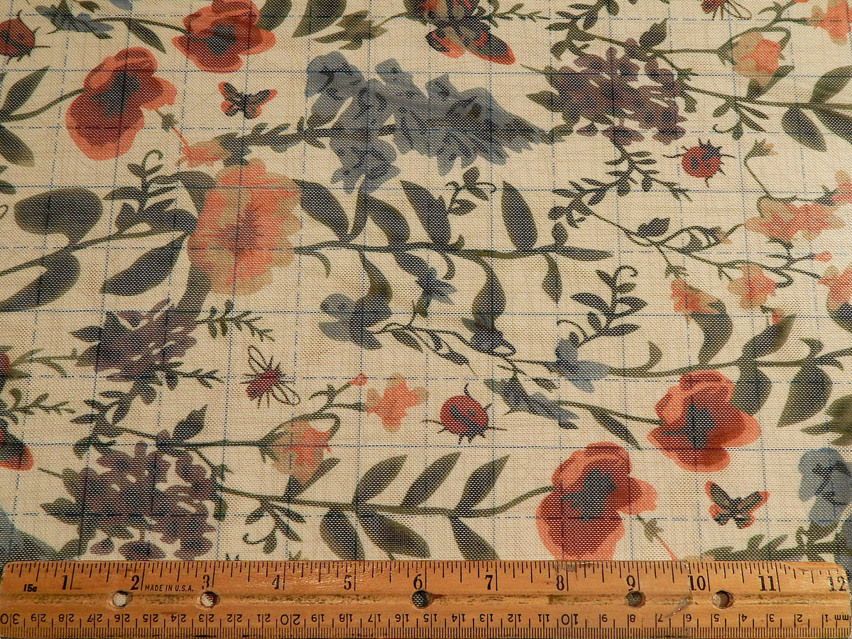 White and Floral Print Powermesh - Telio
