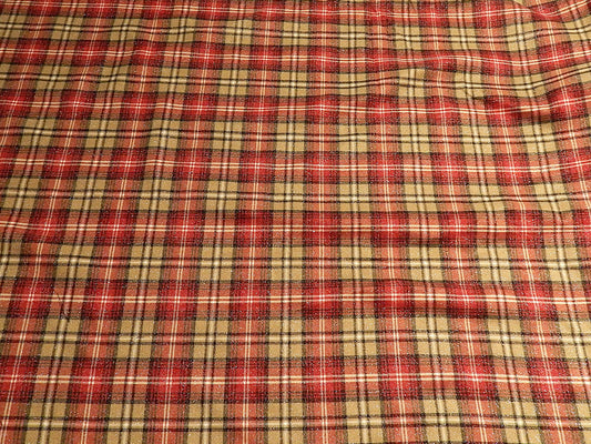 Glittered Red and Taupe Plaid